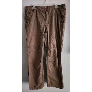 Carhartt Men's Carpenter Pants 38x30 Khaki Relaxed Fit Straight Leg
